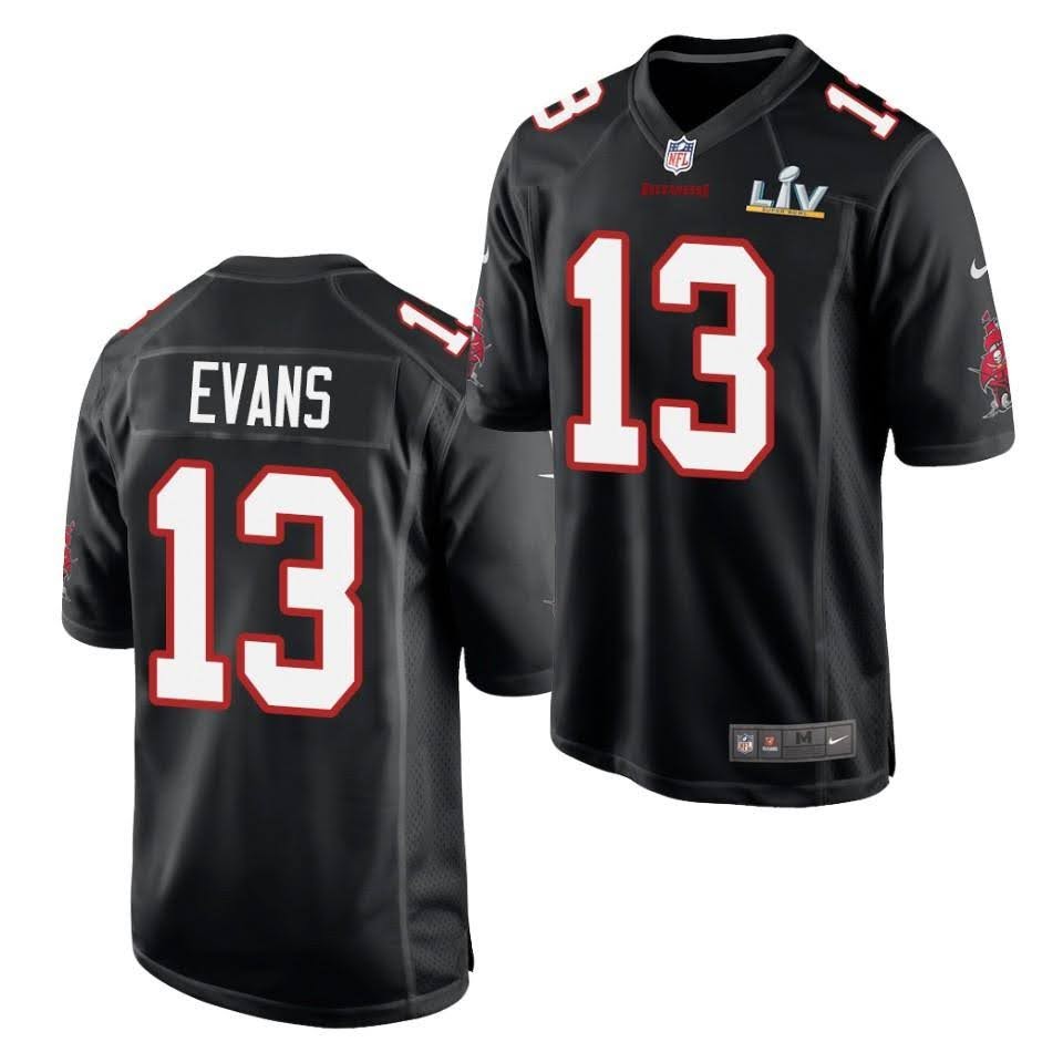 Super Bowl LV 2021 Men Tampa Bay Buccaneers #13 Mike Evans black Limited Jersey->vancouver canucks->NHL Jersey